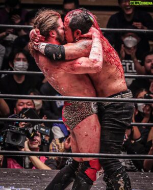 Joseph Janela Instagram - More amazing Photos from my deathmatch with @crazy_monkey0909 

Swipe for a bloody post match smooch.. 

📸: @ryoto711 @masukuman16 

#GCWJapan #gamechangerwrestling #crazymonkey #BadBoy #deathmatch