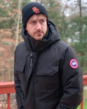 Joseph Mazzello Instagram - Thank you @canadagoose for helping me and @benhardy match when we take our trip to Alaska together #eskimokisses #whoworeitbetter #me