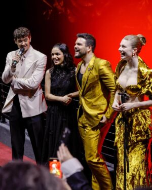 Josh Andrés Rivera Instagram - @thehungergames TBOSS London Premiere! Thank you for such a warm welcome to everyone involved, you were all such a blast. Cheers! 🇬🇧 

Fit: @dolcegabbana 
Styling: @mrenriquemelendez 
Glam: @larrykinghair 
Jewelry: @chopard 
📸 : @gettyimages 

#TheHungerGames #TheBalladofSongbirdsandSnakes #London #UK #WorldPremiere #BFI #DolceandGabbana #Chopard  #SejanusPlinth