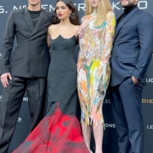 Josh Andrés Rivera Instagram - Kicked off @thehungergames: TBOSS press tour with the first stop in Berlin! Danke to all and to all a good wurst 🇩🇪🫶

Styled by: @mrenriquemelendez 
Grooming: Brigette Brenner 
Premiere look: @dior