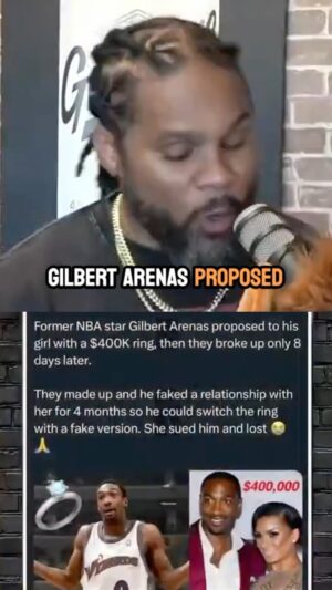 Josh Cribbs Instagram - 💍 FELLAS WHAT YOU DOING TO GET A 400K RING BACK? 💍 

Gilbert Arenas fakes a whole relationship to get that money back🤣

#nba #funnystuff #funny #divorce #marriage #marriagetip #explorepage #explore #explorepage✨ #funnystory #gilbertarenas
