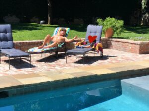 Josh Dallas Instagram - Discussing the finer points of summer with my Nephew. #summervibes 🌞 🍉