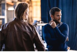 Josh Holloway Instagram - #bts from @rams  #ramshouse #rams 💙