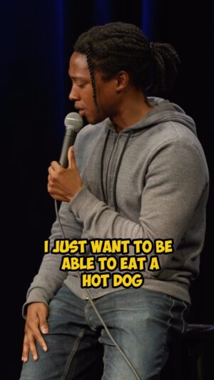 Josh Johnson Instagram - Eating a hot dog in public #glizzy