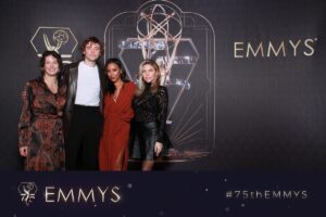 Josh Whitehouse Instagram - Grateful to see some of the peeps and celebrate Daisy Jones being nominated for the Emmys this year. Mind blowing! Cant wait for tomorrow 🕺🏻 thanks so much to @dorso for styling as always