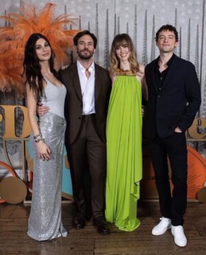 Josh Whitehouse Instagram - Great night celebrating the upcoming release of Daisy Jones and the Six in London last night with these absolute beauties @mrsamclaflin @camilamorrone @sukiwaterhouse - what wonderful company I keep. Thanks for such a great night and so much more to come ! The show is out on March 3rd! #daisyjonesandthesix  so very grateful to my stylist, groomer and clothing for making me look crispy clean and smart!!!!
Styling: @dorso 
Grooming: @petransellge 
Clothes: @theory__
@daisyjonesandthesix