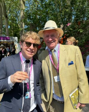Josh Widdicombe Instagram - Lovely day at @rhschelsea, stiff neck central.
1. Umbrella
2. The gang
3. Big hedgehog with @penrosehouse and @ivo_graham 
4. Johnny Ball
5. Flowers
6. No faith in my friend showing up