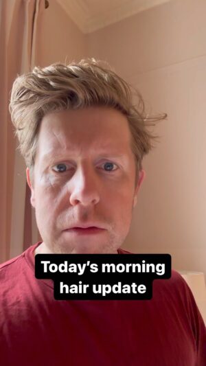 Josh Widdicombe Instagram - Hair this morning quite David Lynch