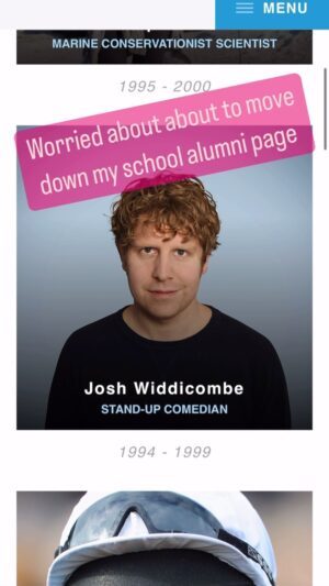 Josh Widdicombe Instagram - It’s all over for me