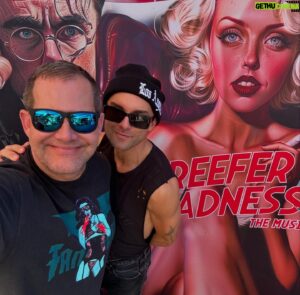 Joshua Grannell Instagram - I have been in Los Angeles this week working on a project with the incredibly talented actor and musician @thomas.dekker!!! I also got to see him perform in @reeferthemusical and of course he was brilliant. The show is incredible and it was a treat to see @kristenanniebell in it the day I went. Cannot wait for you to see and hear what we’ve been working on. #childofchrist