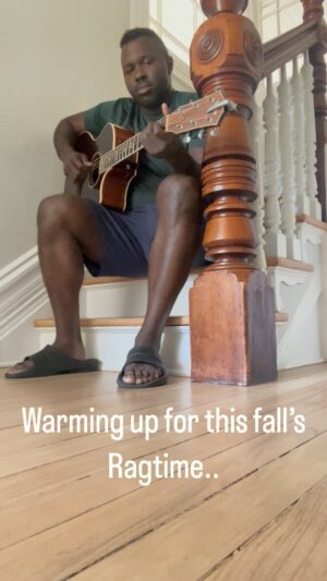 Joshua Henry Instagram - Before I do any role on stage, I make sure I can sing it with my acoustic. It helps me get it in my body more. While I probably won’t sing it like this @nycitycenter in October as Coalhouse Walker Jr., this process is essential to making it “Joshua’s first”. I’ll respect what has come before me And make it my own. Just letting yall in on the process waaaay before it hits the stage:) 

#growWithThat #thatgrowthLife #ragtime #becomingCoalhouse #acousticmusic