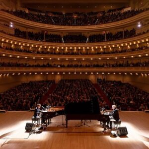 Joshua Henry Instagram - Last month, @michaelfeinsteinsings and @jeanyvesthibaudet joined forces for “Two Pianos: Who Can Ask for Anything More?” in celebration of the music of George Gershwin with guest artist @joshuahenryofficial.
 
The program shed new light on the composer, including an original fantasy created by the artists that nods to his “Rhapsody in Blue”—the first of a series of concerts at the Hall that celebrates the centennial of this groundbreaking work—plus music by Gershwin’s contemporaries and successors. 📷: Jennifer Taylor