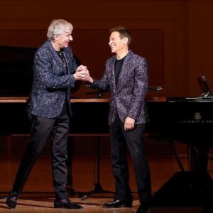 Joshua Henry Instagram - Last month, @michaelfeinsteinsings and @jeanyvesthibaudet joined forces for “Two Pianos: Who Can Ask for Anything More?” in celebration of the music of George Gershwin with guest artist @joshuahenryofficial.
 
The program shed new light on the composer, including an original fantasy created by the artists that nods to his “Rhapsody in Blue”—the first of a series of concerts at the Hall that celebrates the centennial of this groundbreaking work—plus music by Gershwin’s contemporaries and successors. 📷: Jennifer Taylor