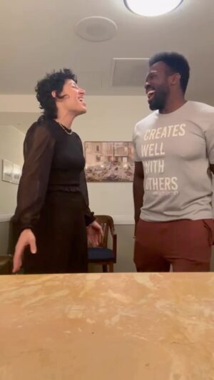 Joshua Henry Instagram - Just some casual rehearsing with the phenomenally kind and talented @emilykingmusic for our Marvin Gaye Tribute for the @natsymphonicdc this weekend 😏

#Reels #BlackMusic #Soul #Acoustic #BlackMusicMonth #Music #Cover #MarvinGaye #Grapevine #RnB