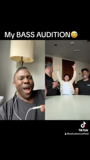 Joshua Henry Instagram - We gonna jam in person one day soon @thedevinvelez @heyitsmariojose , but this was fun:) Twas beautiful and I LOVE this song!

#beegees #howdeepisyourlove #vocalrange #harmony #pentatonix