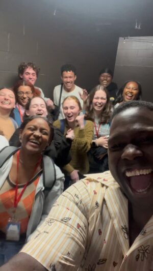 Joshua Henry Instagram - Had a wonderful talk with this group from  @barringtonstage summer theater program about art, life, technique, and creativity.  Afterwards we jammed on my song Hold Me (which you should download on Spotify!) they had amazing questions. I LOVE to younger artists and sharing my story to help inspire whatever they do next. Loved y’all and can’t wait to share the stage/screen with ya!  Keep growing always! #musicaltheater #holdme #fyp #barringtonstage #GrowWithThat