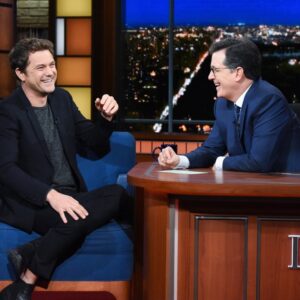 Joshua Jackson Instagram - I’m having me one heckuva week. This gent @stephenathome had me on @colbertlateshow to talk about opening up @lessergodbway last night. And I got to curse on tv. In two languages!!! Tune in tonight and thank you.