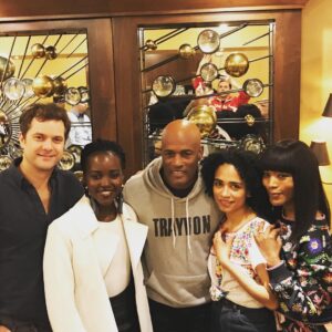 Joshua Jackson Instagram - I think we should call this one ‘ 3 dope Queens  Kenny n Me’. But I’m open to suggestions. 
Such a pleasure having these two women in the house on Sunday. It is a real privilege to share this with two people I so deeply respect. Plus...always cool to have royalty in the house. 
#lessergodbway #startlistening