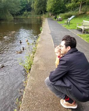 Joshua Ovenshire Instagram - Just hanging at a duck pond rocking Mt #DnD socks