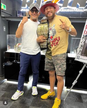 Juan Archuleta Instagram - Great talking to @rizin_pr #shogun @nobu_sakakibara thank you for meeting me and giving me a history lesson. Looking forward to future fights. 🙏🇺🇸🇪🇸 honored to be Rizin Champion 🙌🙌🙌 we all know who’s next 💪🏽💪🏽💪🏽