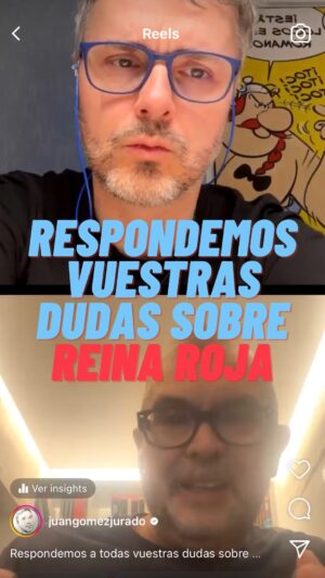 Juan Gómez-Jurado Instagram - Respondemos a todas vuestras dudas sobre #ReinaRoja con @arturogcampos y @frikimalismo.