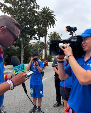 Juan Pablo Di Pace Instagram - Amazing to take part in @wehopride with @richardayoub for @projectangelfood ! 18,000 million meals deliver, 2,500 meals per day, 1.5 million per year… so proud to be a board member of this beautiful organization. “For life, for love, for as long as it takes”