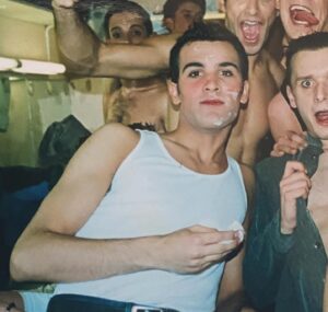 Juan Pablo Di Pace Instagram - Male dance students wearing make up. Teacher: “They need to see your face in the back of the auditorium” Me: “Got it!” Boys: “Innit though!” London Studio Centre,  1999