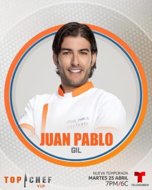 Juan Pablo Gil Instagram - ¡Queridos amigos!!! no veía la hora de contarles! Me podrán ver en la nueva temporada de #TopChefVIP2 para cocinar mis mejores platillos. ¿Creen que llegue lejos en este nuevo reto? 👨🏻‍🍳🍽🔥 Los espero a partir del martes 25 de abril a las 7PM/6C por Telemundo. Para más detalles sigue @telemundorealities