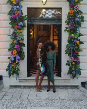 Judi Shekoni Instagram - Umbria, Italy. Mardi Gras style!  Celebrating Matthew and Terri ✨✨✨