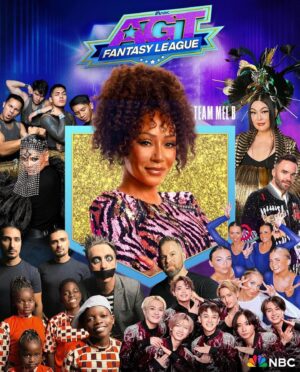 Julia Carlile Instagram - Soooo… we’re on Mel B’s dream team on @agt fantasy league!!!!🤭💜🧜‍♀️🕺 #agtfantasyleague