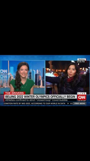 Julia Chatterley Instagram - Let the games begin! 

The Beijing Winter #Olympics are underway and @selinawangtv is inside the closed-loop bubble to tell us all about it ✨

(Did anyone else think those background noises were fireworks!? How big was that suitcase!!!🤣🤣)

#olympic #winterolympics #beijing2022 #beijingolympics #olympians #openingceremony #Putin #coronavirus #covid #covid_19 #athletes #olympicvillage