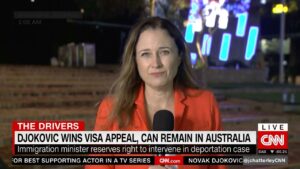 Julia Chatterley Instagram - Djokovic drama! 🎾 

Tennis star Novak Djokovic is allowed to remain in Australia… for now.

@phancockscnn joins me with all the details on the overturned visa cancellation & how Australia’s immigration minister could still intervene...

#Djokovic #novakdjokovic #australia #australiaopen #aus #tennis #usa #visa #covid_19 #omicron #omi #travel #coronavirus #djokovicfamily