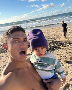 Julia Dujmovits Instagram - Riding the waves of Life Together - A fresh start in Portugal as we take on new adventures and begin a new chapter 💙

#livinglife #exploring #family