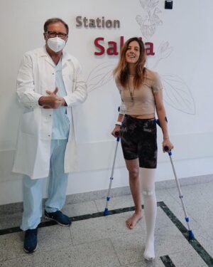 Julia Dujmovits Instagram - I guess I knew it at the Olympics - however, everything smooth again 🪄 Stronger than ever :) Thank you Dr. Janousek @kneecentervienna_prof.janousek for the years of support. 

Promise.. next time we see each other on a wing board 🏄🏼‍♀️ 🌬 and not in the hospital 😅 🤙🏻 

Can’t wait for the summer 🌊😍☀️ 🏄🏼‍♀️ 

#doctorsareangels