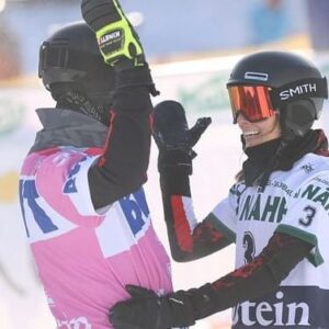 Julia Dujmovits Instagram - 💥 🥇 at @snowboardweltcupgastein 🥰 together with @arvid_auner 💯 🇦🇹