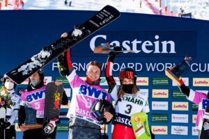 Julia Dujmovits Instagram - It was a pleasure to race with @juliadujmovits to this mixed-team victory 😍 thanks Julia for this💯

Big thanks to the @snowboardteamaustria and @snowboardweltcupgastein , my family and friends at home😍

It’s so freaking cool and I will never forget this feeling of the last two days❤️

Congrats to the whole podium💯🤩

2nd @natasha.sob and @karlagachev_dimka 
3rd @huabrooo_elias and @ramona_hofmeister 

#snowboard #austria #badgastein #victory #team