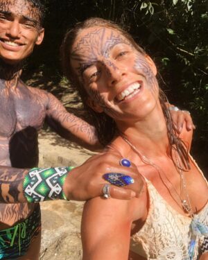 Julia Dujmovits Instagram - Love and life was taking me on adventures the last months @geoffrey_camus ❤️ 🌎 Being present means losing time completely. A free fall of trust. Didn’t expect anything from Egypt and it blew my mind and soul. Spending time in the jungle 🌱🌿with the Yawanawa tribe in Brasil was an experience filled with an overload of love and connection - they are the people I look up to, they give me hope for a planet to heal. 

Blessed to share all of this with my partner in crime 😅🦅 So much more to come.. 

#love #life #presentmoment #magic #mystic #jungle #yawanawa #yawanawatribe @uniretreats #healing #nature #planetearth🌎