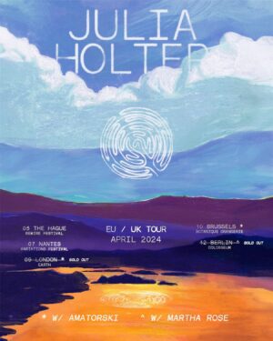 Julia Holter Instagram - April EU/UK mini tour starts today 🪼🪼🪼 featuring @thee_bass_witch on bass, @beth_goodfellow on percussion, @tashiwada on synth and bagpipe, and @kennethjohngilmore on sound
happy to be joined by greats @amatorski_ and @martharorose 
thank you @radha.v for the beautiful painted sun maze flyer