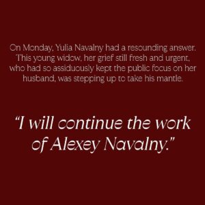 Julia Ioffe Instagram - “Over the weekend, as Alexey Navalny’s death was confirmed by his team—and as the prison authorities announced ‘sudden death syndrome’ as the cause—and as his mother tried to chase down her son’s body in the wilds of the Russian Arctic, the idea that Navalny was gone, forever, sunk in among the Russian opposition, as well as among Russians who are quietly waiting out a regime they loathe,” Julia Ioffe writes.

“The hero and hope of a generation, of the generations coming up behind Putin and his bloody, revanchist fantasies, had been killed. The future, a gleeful Putin seemed to be telling Russians, would be just like the present and the past: an endless, stultifying loop of war and terror and repression, with no end or hope in sight.”

Enter Yulia Navalny.

Read Julia Ioffe’s full dispatch at the link in bio.

Photo: Didier Lebrun / Photonews via Getty Images

#Navalny #AlexeyNavalny #YuliaNavalny #Russia #Putin