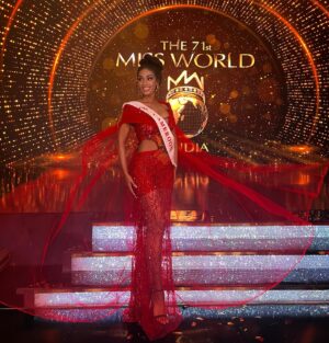 Julia Samantha Edima Instagram - Thank you to the @missworld organisation for this amazing adventure .  I will continue to promote beauty with purpose by inspiring strength, courage and love. Thank you for each emotion which constituted incredible  memories. Thank you to you who believed in me. 

Thank you to my God🙏🏽

I am so honored to be one of the 40 most distinguished female forces in this competition !  it’s a victory  for my country and a lesson in perseverance and resilience. 

Each  of us has something that the world needs 🌍

👗 : @moan_yesus 

#71missworld #71MW #missworldfinal #beautywithapurpose