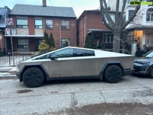Julian Richings Instagram - Yikes.
Futuristic car (Tesla Cybertruck I think) on a west end Toronto street.