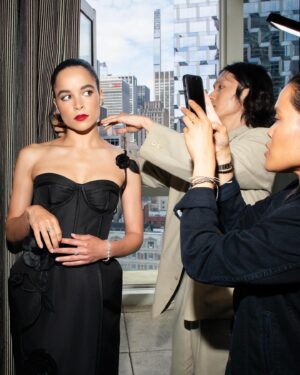 Juliana Canfield Instagram - The @stereophonicplay cast went into Sunday’s Tony Awards already riding a high with 13 nominations — the most any play has ever received. The night would prove to be quite successful for the show, as it would take home the Tony for Best Play. The show also won Best Direction of a Play, Best Featured Actor in a Play, Best Scenic Design of a Play and Best Sound Design of a Play.

It was the first Tony for star @julianakdc, who previously was best known for playing Kendall Roy’s assistant Jess in “Succession.” For the night, Canfield worked with stylist @bailey.moon, makeup artist @samanthalmua and hairstylist @yamaguchi.akihisa, and wore a custom black @thombrowne gown.

“I love the exaggerated hips and that sumptuous silk faille,” Canfield shared of her look. The dress featured peonies and vines that were “hand-made, placed and applied,” she added.

Learn more about Canfield’s look at WWD.com — #linkinbio

Report: @leighnordstrom
Photos: @ok__mccausland