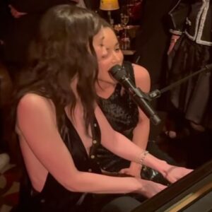 Juliana Canfield Instagram - Circling back on a magical Monday…Started the day playing Masquerade on jimmy fallon — ended the night playing Bright at the Carlyle. Got ready for THE MET GALA (!!!!!!) in 1 hr flat at 30 rock with @akihisa0704 and @pircillapae …@daniela_spector made sure we had proof that it happened. @1stdibs helped resurrect this sleeping beauty of a dress (bill blass from the 70s) and @josephsaidianandsonsjewelry lent the jaw droppin jewels…. @alexandrakotur aka the Queen of Style made it all possible….I couldn’t and wouldn’t have done it without her keen eye or her big heart. And the cherry   sprinkles on top was holding @sarah__pidgeon ‘s hand thru it all. Mama Mia I’m a lucky gal ♥️♥️♥️