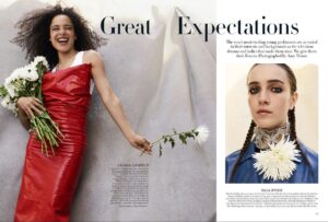 Juliana Canfield Instagram - Nothing makes me smile like an armful of flowers … thank you @voguemagazine for including me in this group of talented gals ❤️❤️❤️ @amytroostphotography @malinajoseph @dickpageface @tinadidit @michinail @whitneyhellesen