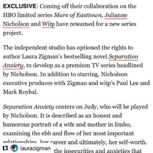 Julianne Nicholson Instagram - This makes me SOOOOOOO happy. Thank you @laurazigman ! And Mark and everyone at #wiip  Can’t wait to get started. 🎉