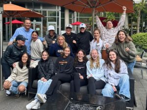 Julie Foudy Instagram - As I tell them often, they are stuck w me forever. #teammatesforever ❤️🤍💙#ecnlplayoffsbringingustogether