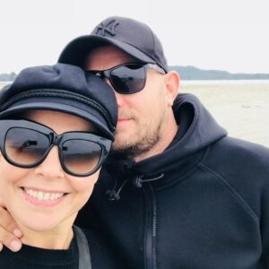 Julie Graham Instagram - 9 years 🤍 so much loving, adventure, nesting, falling out and falling in again. Wouldn’t change a minute of it. I love you @croketdavy 🤍