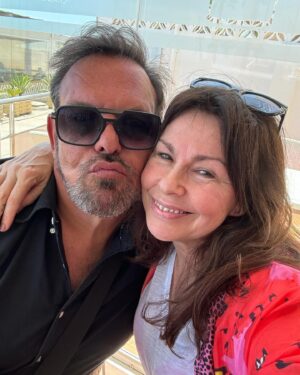 Julie Graham Instagram - Huge perks of this job…I also get to hang out with my besties @jackieanngreen @andrewpaulgreen 💚💚