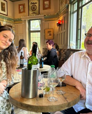 Julie Graham Instagram - Glorious day celebrating our wee Jeanie’s 18th. You deserve it all angel. So loved! Such a star. I really felt @claracatcat in the room. @john.c.marquez you have done a wonderful job. ❤️ What joy. @jeanieemmm @elsie.c.marquez ❤️ @michaelharwood68 @daviebroon55 family and pals 👑🥂💥❤️