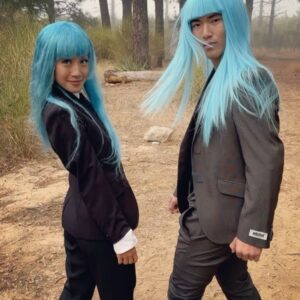 Julie Zhan Instagram - Miwa vs Maki fight drops tomorrow on @reanimefilms! It was SO much fun working with @heyhanawu. Thank you directors @nikshawfilms @yoshi_sudarso stunt coordinator @mark_poletti stunts @micaiah_chau and HMU @kao_artandmakeup @yumabastet for being so kickass at your crafts and makin my anime dreams come true lolol! 📸: @davidkatzinger #jujutsukaisen #miwa #maki #anime #cosplay